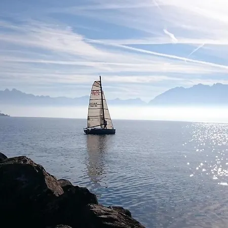 아파트 Le Refuge Du Leman, Duplex Neuf De 80m 2, A 10 Minutes De Geneve Pour 1 A 6 Personnes